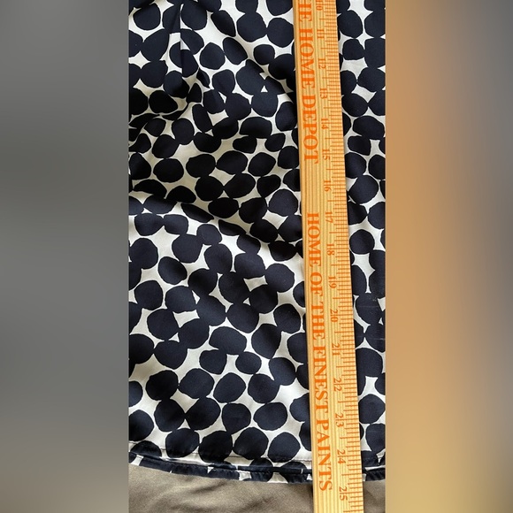 Calvin Klein Women's Top, Ruffle Cap Sleeves, Blue Polka Dot Pattern; Size L - Picture 9 of 9